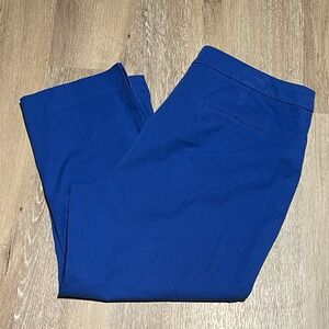 Talbots Petites Curvy Fit Blue‎ Capri Pants Women's Size 14P Cropped EUC